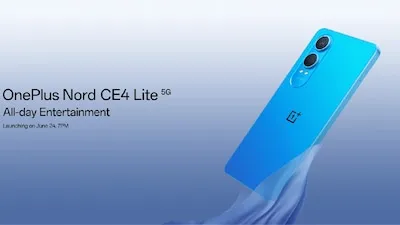 OnePlus Nord CE 4 Lite 5G फोन 50MP कैमरा, 5500mAh बैटरी के साथ 24 जून को होगा लॉन्च