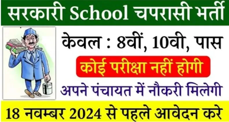 Peon Recruitment 2024: सरकारी स्कूल में चपरासी के पद पर भर्ती, आवेदन प्रक्रिया जानें!