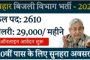 Vidyut Vibhag Vacancy: बिजली विभाग भर्ती का 2610 पदों पर 10वीं पास के लिए 