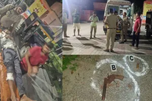 gonda local news : पुलिस और बदमाशों के बीच मुठभेड़, एक के पैर में लगी गोली, दूसरा फरार