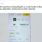 Bengaluru student spends college vacation working for Rapido, earns Rs 1,200 a day and discovers the reality of gig work