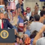 ‘Mom is voting for us’: Trump quips as protester disrupts South Carolina rally for Darline Graham