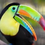5 birds whose beaks look hand-painted by an artist