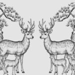 Only sharp-eyed people can find all the hidden deer in this image within 11 seconds
