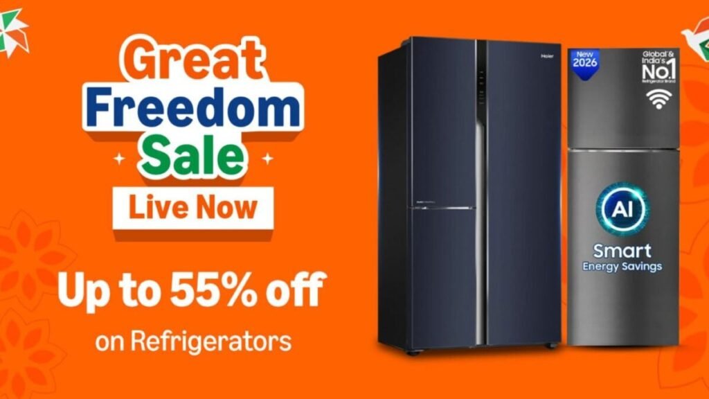 Amazon Great Freedom सेल में फ्रिज पर भारी छूट, ₹1 लाख से ज्यादा कीमत वाले मॉडल आधे से भी कम दाम में