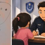 Funny Police Sketch: ‘This is my mum’: Lost 7-year-old couldn’t remember mother’s number, so she drew this hilarious ‘portrait’ instead; later police reunited her with parents