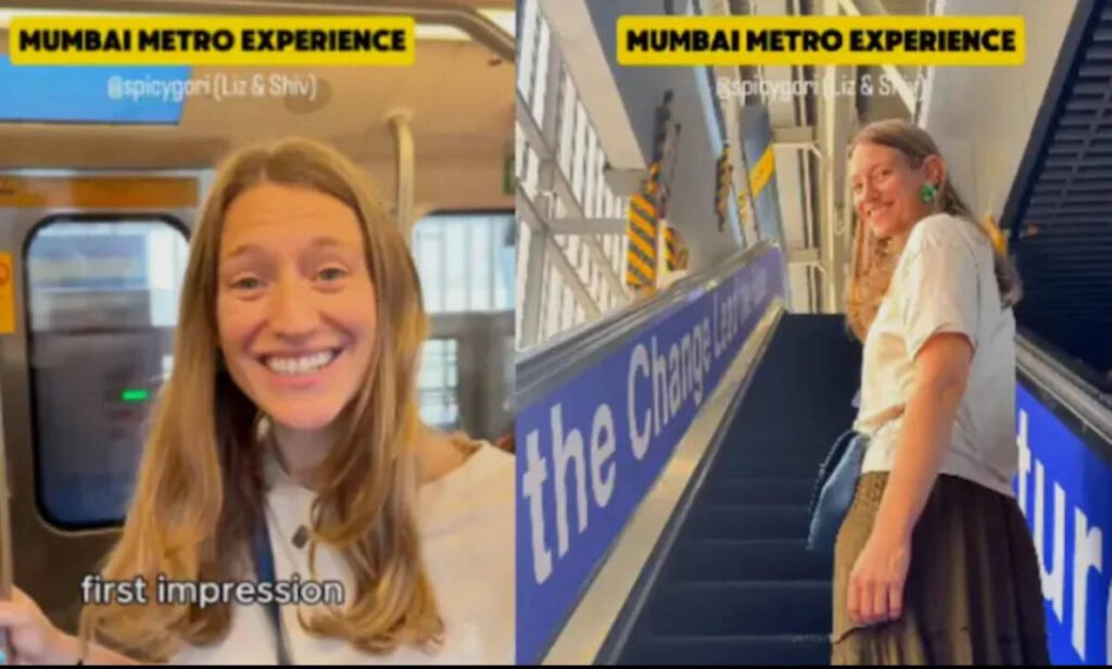 Cleanliness Of Mumbai Metro: “It’s so much cleaner than the metro in New York”: US content creator Liz rides Mumbai metro, gets stunned by the cleanliness, woman coach, low fares and air conditioning