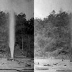 In 1895, lightning ignited a massive West Virginia gas well, sending flames 200 feet into the sky as crowds gathered to witness one of America’s most extraordinary fires
