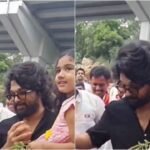 When Allu Arjun celebrated Ganesh Visarjan with daughter Allu Arha; carried her in his arms; chanted Ganpati Bappa Morya | Telugu Movie News