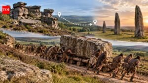 Britain’s Devil’s Arrows came from Brimham Rocks 18 km away, revealing that prehistoric people deliberately moved the giant stones | World News