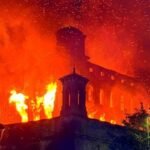 A 19th century Yorkshire mill that once employed more than 2,000 people and later appeared in Peaky Blinders and Downton Abbey caught fire again; 12 engines battled the blaze