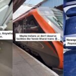 “Maybe Indians don’t deserve facilities like Vande Bharat Trains”: Passengers leave bottles, food packets behind despite onboard cleaning