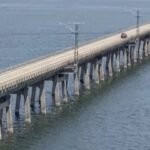 In 1945, Oklahoma opened a nearly 4,900-foot bridge across Lake Texoma; 81 years later a record $408 million project has begun to build its replacement while the old bridge stays open