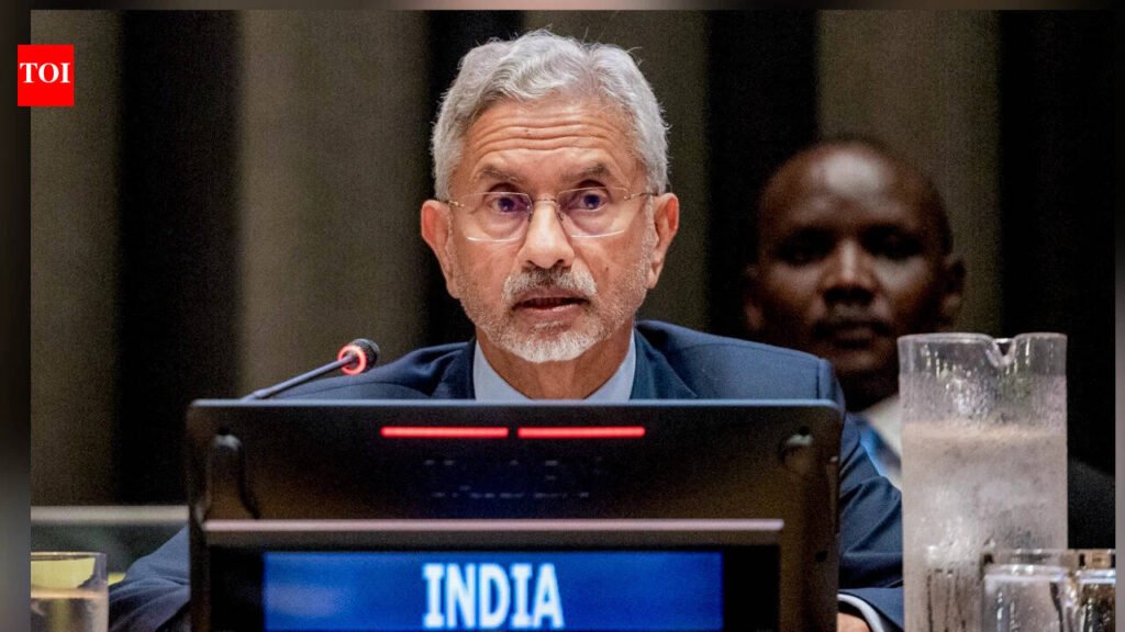 S Jaishankar: ‘Global order under stress’: Jaishankar calls for stronger multilateralism at UNGA | India News