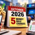 5 money rule changes from October 2026: Bulk FD rates, UPI MDR starts above Rs 2,000, SBI ATM free limit falls to 5, LPG Aadhaar-KYC & new NPS charges
