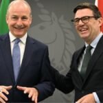 We have duty to ‘progress’ Good Friday Agreement, Micheál Martin tells Andy Burnham