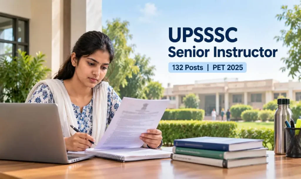UPSSSC Recruitment 2026: 132 Senior Instructor Posts
