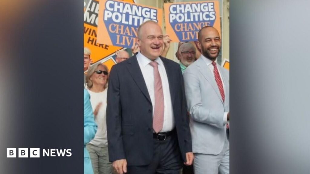 Ed Davey arrives at Lib Dem party conference