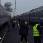 Russia struck train near Poland border shortly after Boris Johnson and top European officials passed through