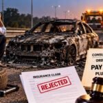 He left his BMW locked on the highway after midnight puncture, next morning it was found burnt; insurer rejected claim, but consumer commission orders Rs 70 lakh plus 7% interest