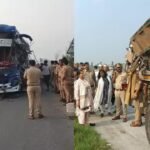 4 killed, 4 injured after bus crashes into trailer on UP expressway | Lucknow News