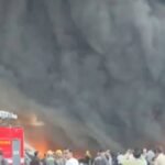 Massive fire breaks out at tyre factory in UP’s Firozabad | Lucknow News