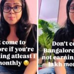 ‘Don’t come to Bengaluru if…’: Woman says Rs 1 lakh monthly salary may be the minimum needed to live comfortably in the city