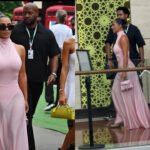 Amid pregnancy rumours, Kim Kardashian steps out in baby pink outfit to support Lewis Hamilton at Singapore GP