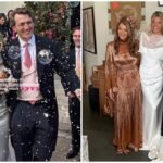 Annabel Croft’s daughter Lily Coleman marries Felix McCorquodale, an insurance executive and relative of Princess Diana, in London; bride stuns in two wedding dresses