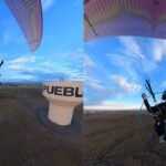 No traffic jams, no runway: US man turns his commute into a 20-minute paramotor flight, taking to the skies above Pueblo and sharing his unusual journey with millions online |