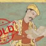 In 1608-09, a Mughal calligrapher signed the reverse of a courtier’s portrait; after entering a British baron’s collection by 1937, the album page sold in London for £571,500 in 2026, nearly five times its top estimate